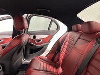 USED 2017 17 MERCEDES-BENZ C-CLASS 2.1 C 220 D AMG LINE 4d 170 BHP High Gloss Polar White, Cranberry red full leather interior,