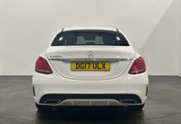 USED 2017 17 MERCEDES-BENZ C-CLASS 2.1 C 220 D AMG LINE 4d 170 BHP High Gloss Polar White, Cranberry red full leather interior,
