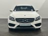USED 2017 17 MERCEDES-BENZ C-CLASS 2.1 C 220 D AMG LINE 4d 170 BHP High Gloss Polar White, Cranberry red full leather interior,