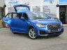 USED 2019 69 AUDI Q2 1.6 TDI S LINE 5d 114 BHP Finished in ARA BLUE MET with contrasting SPORTS TRIM. This Audi Q2 is designed to give you the feel-good factor of an Audi A3, but with a higher driving position and the extra feeling of security that comes with it. This 1 Owner example has features that include Sat Nav, Power Folding Mirrors, Power rear boot, 18" Alloys, Cruise Control, Park Sensors, DAB, B/Tooth and much more. Dealer serviced at 21856 miles, 50179 miles, 69941 miles and on arrival at 81001 miles.