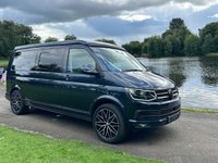 USED 2018 18 VOLKSWAGEN TRANSPORTER 4 BERTH LUXURY CAMPERVAN LONG WHEEL BASE DSG AUTO WITH REAR TAILGATE -2.0 T32 TDI P/V HIGHLINE BMT 147 BHP REAR TAILGATE CAMPERKING ST TROPEZ