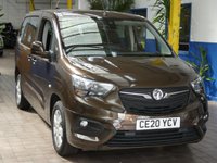 USED 2020 20 VAUXHALL COMBO LIFE 1.2 ENERGY XL S/S 5d 109 BHP 7 SEAT AIR CON PARKING SENSORS 1 OWNER 6 MONTHS GOLD WARRANTY