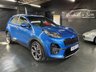 USED 2018 68 KIA SPORTAGE 1.6 CRDI GT-LINE ISG 5d 135 BHP 49600 MILES - KIA HISTORY - BLUE FLAME- BLACK LEATHER WITH RED PIPING AND STITCHING- LANE DEPARTURE - TOWBAR - PRIVACY GLASS - REVERSE CAMERA