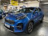 USED 2018 68 KIA SPORTAGE 1.6 CRDI GT-LINE ISG 5d 135 BHP 49600 MILES - KIA HISTORY - BLUE FLAME- BLACK LEATHER WITH RED PIPING AND STITCHING- LANE DEPARTURE - TOWBAR - PRIVACY GLASS - REVERSE CAMERA