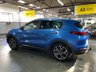 USED 2018 68 KIA SPORTAGE 1.6 CRDI GT-LINE ISG 5d 135 BHP 49600 MILES - KIA HISTORY - BLUE FLAME- BLACK LEATHER WITH RED PIPING AND STITCHING- LANE DEPARTURE - TOWBAR - PRIVACY GLASS - REVERSE CAMERA