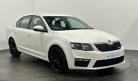 USED 2014 14 SKODA OCTAVIA 2.0 VRS TDI CR 5d 181 BHP High Gloss Candy White, Leather / Alcantara Sports Seats, Black Gloss Alloy Wheels