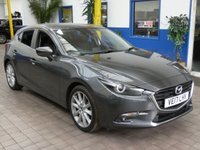 USED 2017 17 MAZDA 3 2.0 SPORT NAV 5d 118 BHP Sat Nav, Heated Seats, Cruise Control, Heads Up Display, Rear Camera. CAZ AND ULEZ COMPLIANT