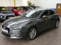 USED 2017 17 MAZDA 3 2.0 SPORT NAV 5d 118 BHP Sat Nav, Heated Seats, Cruise Control, Heads Up Display, Rear Camera. CAZ AND ULEZ COMPLIANT