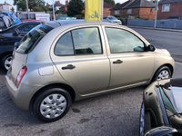 USED 2004 NISSAN MICRA 1.2 S 5d 80 BHP ULTRA LOW MILEAGE AUTOMATIC !!! COMES WITH GOOD SERVICE HISTORY AND A NEW MOT ON PURCHASE.  AVERAGE 45 MPG AND INSURANCE GROUP 10. TIMING CHAIN RUN ENGINE TO GIVE PEACH OF MIND. COMES IN A NICE GOLD COLOUR. SPECS INCLUDE REMOTE LOCKING, ELECTRIC WINDOWS, CD/RADIO, CLOTH INTERIOR, STEEL WHEELS. WONT BE AROUND FOR LONG.