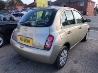 USED 2004 NISSAN MICRA 1.2 S 5d 80 BHP ULTRA LOW MILEAGE AUTOMATIC !!! COMES WITH GOOD SERVICE HISTORY AND A NEW MOT ON PURCHASE.  AVERAGE 45 MPG AND INSURANCE GROUP 10. TIMING CHAIN RUN ENGINE TO GIVE PEACH OF MIND. COMES IN A NICE GOLD COLOUR. SPECS INCLUDE REMOTE LOCKING, ELECTRIC WINDOWS, CD/RADIO, CLOTH INTERIOR, STEEL WHEELS. WONT BE AROUND FOR LONG.