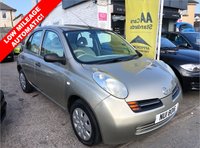 USED 2004 NISSAN MICRA 1.2 S 5d 80 BHP ULTRA LOW MILEAGE AUTOMATIC !!! COMES WITH GOOD SERVICE HISTORY AND A NEW MOT ON PURCHASE.  AVERAGE 45 MPG AND INSURANCE GROUP 10. TIMING CHAIN RUN ENGINE TO GIVE PEACH OF MIND. COMES IN A NICE GOLD COLOUR. SPECS INCLUDE REMOTE LOCKING, ELECTRIC WINDOWS, CD/RADIO, CLOTH INTERIOR, STEEL WHEELS. WONT BE AROUND FOR LONG.