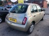 USED 2004 NISSAN MICRA 1.2 S 5d 80 BHP ULTRA LOW MILEAGE AUTOMATIC !!! COMES WITH GOOD SERVICE HISTORY AND A NEW MOT ON PURCHASE.  AVERAGE 45 MPG AND INSURANCE GROUP 10. TIMING CHAIN RUN ENGINE TO GIVE PEACH OF MIND. COMES IN A NICE GOLD COLOUR. SPECS INCLUDE REMOTE LOCKING, ELECTRIC WINDOWS, CD/RADIO, CLOTH INTERIOR, STEEL WHEELS. WONT BE AROUND FOR LONG.
