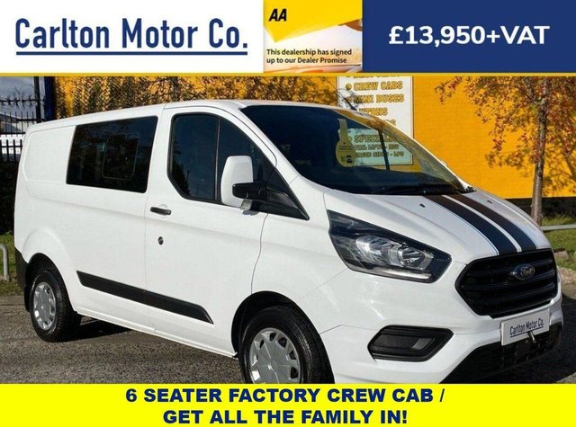2019 19 Ford Transit Custom 2.0 TDCi FACTORY BUILD 6 SEATER CREW VAN Euro-6
