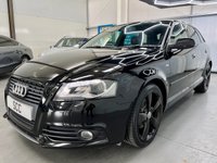 USED 2012 62 AUDI A3 2.0 TDI Black Edition Sportback 5dr Diesel Manual Euro 5 (s/s) (140 ps) BOSE, 1 Owner, &pound;35 Tax