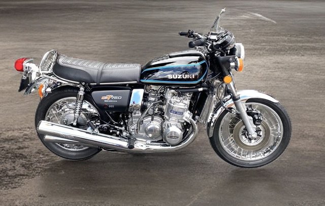 1977 R Suzuki Gt 750B Roadster Retro 2 Stroke Classic  