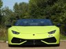 USED 2017 LAMBORGHINI HURACAN 5.2 LP 610-4 SPYDER 2d 610 BHP HUGE SPEC VERDE SCANDAL 22K