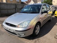 USED 2003 53 FORD FOCUS 1.6 ZETEC 5d 99 BHP AUTOMATIC, 1 FORMER KEEPER, SERVICE HISTORY, NEW MOT, CD/RADIO, ELECTRIC WINDOWS, REMOTE CENTRAL LOCKING, FRONT FOG LIGHTS, ALLOY WHEELS AND CLOTH INTERIOR. CHEAP AUTOMATIC CARS ARE VERY SOUGHT AFTER AND WONT BE AROUND FOR LONG!