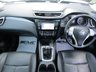 USED 2015 15 NISSAN QASHQAI 1.5 DCI TEKNA 5d 108 BHP Finished in STORM WHITE METALLIC with contrasting EBONY BLACK LEATHER HEATED SEATS. The Qashqai is one of the best selling SUV's around at the moment. This Top of the range edition is comfy, easy to drive and has enough space for 5 adults. Features include, Full heated leather, Sat Nav, Pan Roof, Electric Seats, 360  Cameras, B/Tooth, 18" Alloys and much more. Dealer serviced at 23196 miles and at 43674 miles and on arrival at 79949 miles.