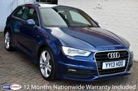 USED 2013 13 AUDI A3 1.4TFSi S-LINE 3 DOOR 6-SPEED 121 BHP LED DRL / Bluetooth / &pound;35 Road Tax