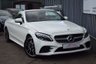 USED 2018 68 MERCEDES-BENZ C-CLASS 2.0 C 300 D AMG LINE PREMIUM PLUS 2d 242 BHP RED LEATHER - BURMESTER SOUND - RED ROOF - DIGITAL COCKPIT - 19"