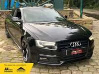USED 2014 64 AUDI A5 2.0 TDI QUATTRO BLACK EDITION S/S 2d 174 BHP 2014/64reg 'LIMITED EDITION' AUDI A5 2.0 TDi 'BLACK EDITION' AUTOMATIC COUPE 2DR - FULL S-EMBOSSED HEATED BLACK LEATHER - ROTOR DESIGN ALLOY WHEELS - SATELLITE NAVIGATION - 2 FORMER KEEPERS - SERVICE HISTORY