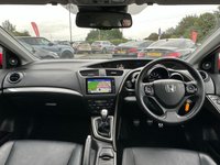 USED 2015 15 HONDA CIVIC 1.8 I-VTEC SR 5d 140 BHP PAN ROOF+BLACK LEATHER+CAMERA
