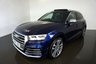 USED 2017 67 AUDI SQ5 3.0 SQ5 TFSI QUATTRO 5d AUTO 349 BHP-2 OWNER EXAMPLE FINISHED IN NAVARRA BLUE METALLIC-HEATED BLACK LEATHER UPHOLSTERY-SLIDE AND TILT GLASS PANORAMIC SUNROOF-DUAL CLIMATE CONTROL-DAB RADIO-SATNAV-BLUETOOTH-AUTO TAILGATE-REVERSE CAMERA-DIGITAL DASH 