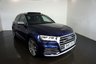 USED 2017 67 AUDI SQ5 3.0 SQ5 TFSI QUATTRO 5d AUTO 349 BHP-2 OWNER EXAMPLE FINISHED IN NAVARRA BLUE METALLIC-HEATED BLACK LEATHER UPHOLSTERY-SLIDE AND TILT GLASS PANORAMIC SUNROOF-DUAL CLIMATE CONTROL-DAB RADIO-SATNAV-BLUETOOTH-AUTO TAILGATE-REVERSE CAMERA-DIGITAL DASH 