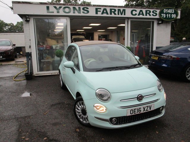 2016 16 Fiat 500c 1.2 CONVERTIBLE LOUNGE 3d 69 BHP NEW SHAPE