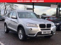 USED 2012 61 BMW X3 2.0 XDRIVE20D SE 5d 181 BHP FULL LEATHER TRIM +  17" ALLOYS +  FRONT AND REAR PARKING AID +  CRUISE CONTROL +  DUAL CLIMATE CONTROL +  USB +  AUX +  BLUETOOTH +  TPMS +