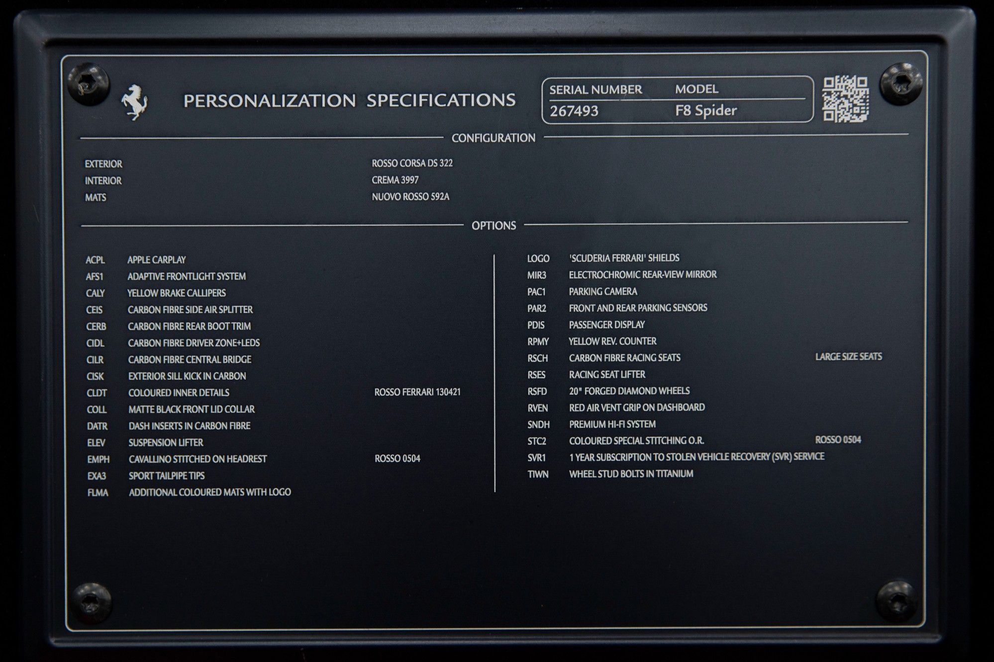USED 2021 C FERRARI F8 3.9 SPIDER  