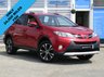 USED 2015 15 TOYOTA RAV4 2.0 VVT-I INVINCIBLE 5d 151 BHP Finished in VERMILLION RED with Heated  Leather trim. This Rav4 is a roomy family car with a spacious and well laid out interior. It also has plenty of high spec and with its adjustable rear seats makes it very versitile. Features include DAB Radio, B/Tooth, Power rear Boot, Rear View Camera,18" Alloys, Front and rear parking sensors, and much more. Dealer serviced at 3805 miles, 7703 miles, 17540 miles, 20900 miles and at 23802 miles.