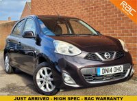 USED 2014 14 NISSAN MICRA 1.2 ACENTA 5d 79 BHP RAC WARRANTY - FULL FRESH 12 MONTHS MOT