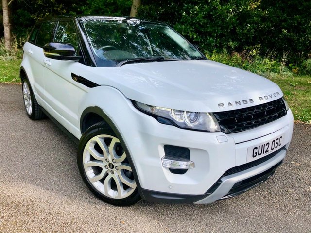 2012 12 Land Rover Range Rover Evoque 2.2 SD4 DYNAMIC 5d AUTO 190 BHP ONLY 12,300 MILES // YES 12,300//1 LADY OWNER\\-BEAUTIFULLY KEPT--GARAGED//FULL HARWOODS L/R /SPECIALIST SERVICING\\\ SATNAV//FULL BLACK LEATHER WITH HEATED SEATS//REAR PARK CAMERA//BLUETOOTH//X4 WINTER TYRES INCLUDED 