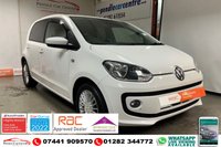 USED 2014 64 VOLKSWAGEN UP 1.0 HIGH UP 5d 74 BHP LOW RATE FINANCE AVAILABLE +  FREE12 MONTH RAC MEMBERSHIP + RAC PLATINUM WARRANTY INCLUDED