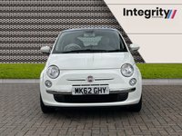 USED 2012 62 FIAT 500 1.2 LOUNGE 3d 69 BHP PANORAMIC GLASS ROOF - BLUETOOTH HANDSFREE - ALLOY WHEELS - CITY STEERING - AIR CONDITIONING