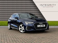 USED 2021 21 AUDI A3 1.5 SPORTBACK TFSI S LINE MHEV 5d 148 BHP MMI NAVIGATION - DIGITAL COCKPIT - REAR PARK ASSIST - S LINE EMBOSSED LEATHER SEATS - CRUISE CONTROL - APPLE CARPLAY/ANDROID AUTO