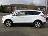USED 2017 67 FORD KUGA 1.5 TITANIUM X 5d 148 BHP Finished in FROZEN WHITE with contrasting HEATED LEATHER TRIM. This Kuga is a great choice if you like driving. It's one of the most enjoyable, practical and fun family SUV's around. Features include PAN ROOF, Sat Nav, DAB, Electric Power Boot, Heated Full Leather, Heated Steering Wheel, Auto Parking, Cruise Control, 18" Alloys, B/Tooth and much more. Serviced at 9664 miles, 18548 miles, 26152 miles, 35074 miles, 43250 miles and on arrival at 51510 miles.