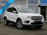 USED 2018 18 FORD KUGA 1.5 ZETEC 5d 118 BHP Finished in FROZEN WHITE with contrasting GREY CLOTH TRIM. This Kuga is a great choice if you like driving. It's one of the most enjoyable, practical and fun family SUV's around. Features include Sat Nav, DAB, Cruise Control, Park Sensors, Keyless Start, 18" Alloys, B/Tooth and much more. Serviced at 18071 miles, 22055 miles, 26592 miles, 30595 miles and at 37808 miles on 1/8/2023.