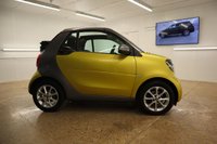 USED 2017 17 SMART FORTWO CABRIO 1.0 PASSION 2d 71 BHP GREAT CONDITION IN STUNNING YELLOW WITH SERVICE RECORDS