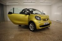 USED 2017 17 SMART FORTWO CABRIO 1.0 PASSION 2d 71 BHP GREAT CONDITION IN STUNNING YELLOW WITH SERVICE RECORDS