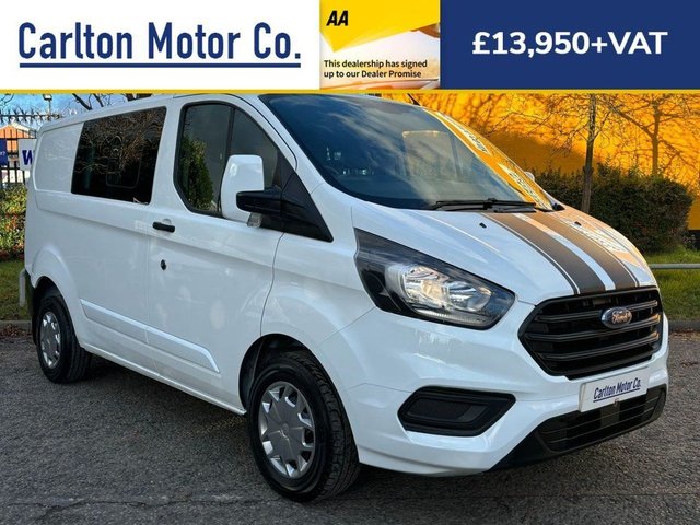 2019 19 Ford Transit Custom 2.0 TDCi LOW ROOF D/CAB CREW VAN Euro-6