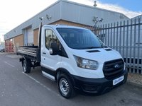 USED 2021 71 FORD TRANSIT 2.0 350 LEADER C/C ECOBLUE 130 BHP ALLOY BODY TIPPER LOW MILAGE - IMMACULATE CONDITION