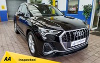 USED 2021 21 AUDI Q3 1.5 TFSI S LINE MHEV 5d 148 BHP SAT NAV PART LEATHER CRUISE AUDI VIRTUAL COCKPIT 1 OWNER EXCELLENT SERVICE HISTORY 6 MONTHS GOLD WARRANTY
