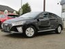 USED 2020 70 HYUNDAI IONIQ 1.6 PREMIUM MHEV 5d 140 BHP Finished in PHANTOM BLACK with Contrasting Grey Trim. The Hyundai Ioniq is a hybrid car that&rsquo;s cheap to run and big enough for small families. The electric motor can power the Ioniq by itself at slow speeds so you can cruise around town almost silently without using any fuel. Other features include Heated Seats and Steering Wheel, Sat Nav, Rear View Camera, DAB Radio, B/Tooth, 2 Keys and much more. DEALER SERVICED AT 9851 miles, 19660 miles, 29531 miles , 40403 miles and at 42825 miles.