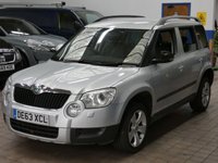 USED 2013 63 SKODA YETI 1.6 ELEGANCE GREENLINE II TDI CR 5d 103 BHP &pound;35 ROAD TAX LEATHER HEATED SEATS CRUISE CONTROL PARKING SENSORS 2 OWNERS 8 SERVICES TO 104K MILES