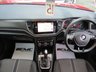 USED 2019 69 VOLKSWAGEN T-ROC 1.5 SE TSI EVO DSG 5d 148 BHP Finished in FLASH RED with contrasting Sports Trim. This T-Roc is for those who want a compact SUV with smart styling and a good level of practicality. This Golf based SUV is both practical and fun to drive. Features include, Sat Nav, Apple Play, 17" Alloys, Heated Seats, DAB Radio, Power rear boot, Cruise Control, B/Tooth and much more. VW Dealer serviced at 20006 miles, 38263 miles and at 57801 miles.