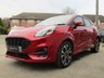 USED 2020 70 FORD PUMA 1.0 ST-LINE 5d 123 BHP Finished in LUCID RED METALLIC with Grey Trim. This Ford Puma certainly looks the part. It&rsquo;s got the raised up driving position, the eye-catching design, and a sort of miniature SUV shape. Features include Sat Nav, DAB Radio, B/Tooth, Apple Play, Virtual Dash and great Low Mileage. Dealer serviced at 8735 miles.