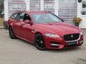 USED 2018 67 JAGUAR XF 2.0 D R-SPORT AWD 5d 177 BHP Finished in FIRENZE RED MET with contrasting BLACK HEATED LEATHER. If you want a fun to drive big executive estate 4X4  that is packed with high spec then look no fruther. To put in simply this Jaguar XF is one of the best driving cars in its class and one of the best looking. Features include Sat Nav, Heated seats, DAB, Power Boot, Cruise, LED run lights, Rear View Camera and much more. Dealer serviced at 20091 miles, 37323 miles and on arrival at 49842 miles.