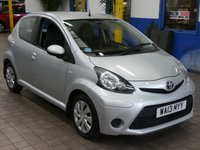USED 2013 13 TOYOTA AYGO 1.0 VVT-I ICE 5d 68 BHP Low Mileage. Leather/Suede seats, Free to Tax. CAZ AND ULEZ Compliant. Excellent service history.